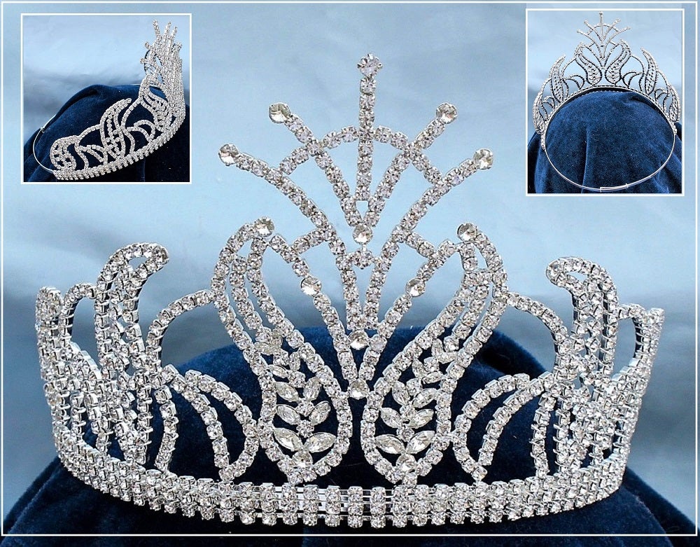 Beauty Pageant Rhinestone Adjustable Crown Tiara