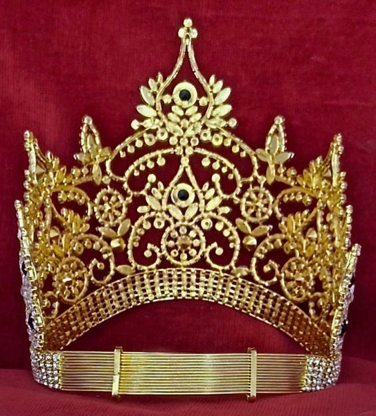Continental Adjustable Contoured Gold Crown Tiara