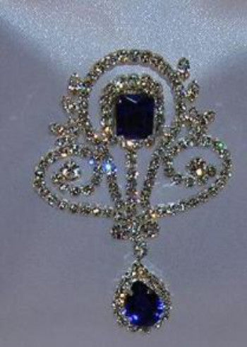 Deauville Beauty Pageant Queen Princess Rhinestone Brooch - CrownDesigners