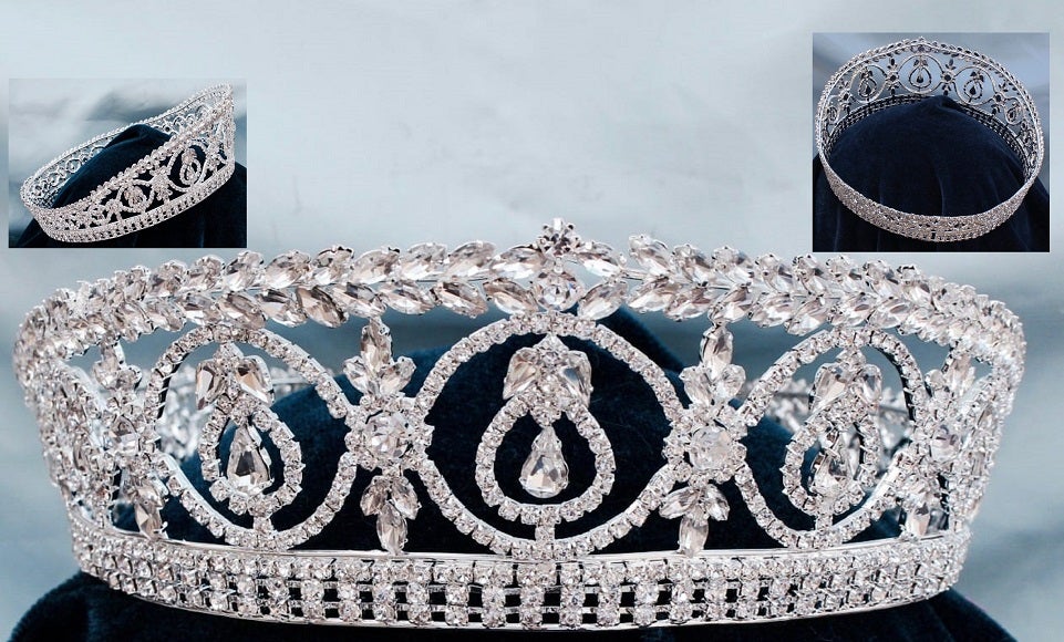 Duchess Royal Crown FULL RHINESTONE Tiara Windsor