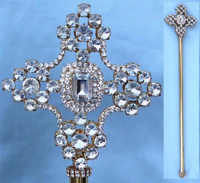 Empire Regal Rhinestone Gold Scepter – CrownDesigners