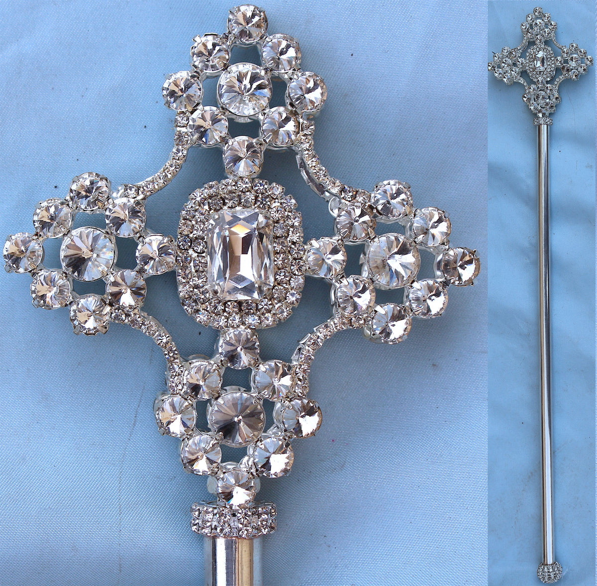 Empire Regal Rhinestone Silver Scepter – CrownDesigners