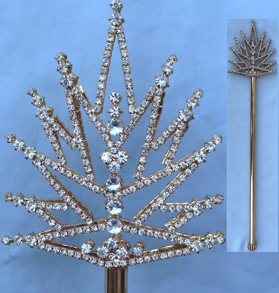 Enchanted Rhinestone Forest Gold Scepter – CrownDesigners