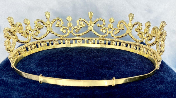 IMPERIAL Rhinestone Gold Bridal Tiara