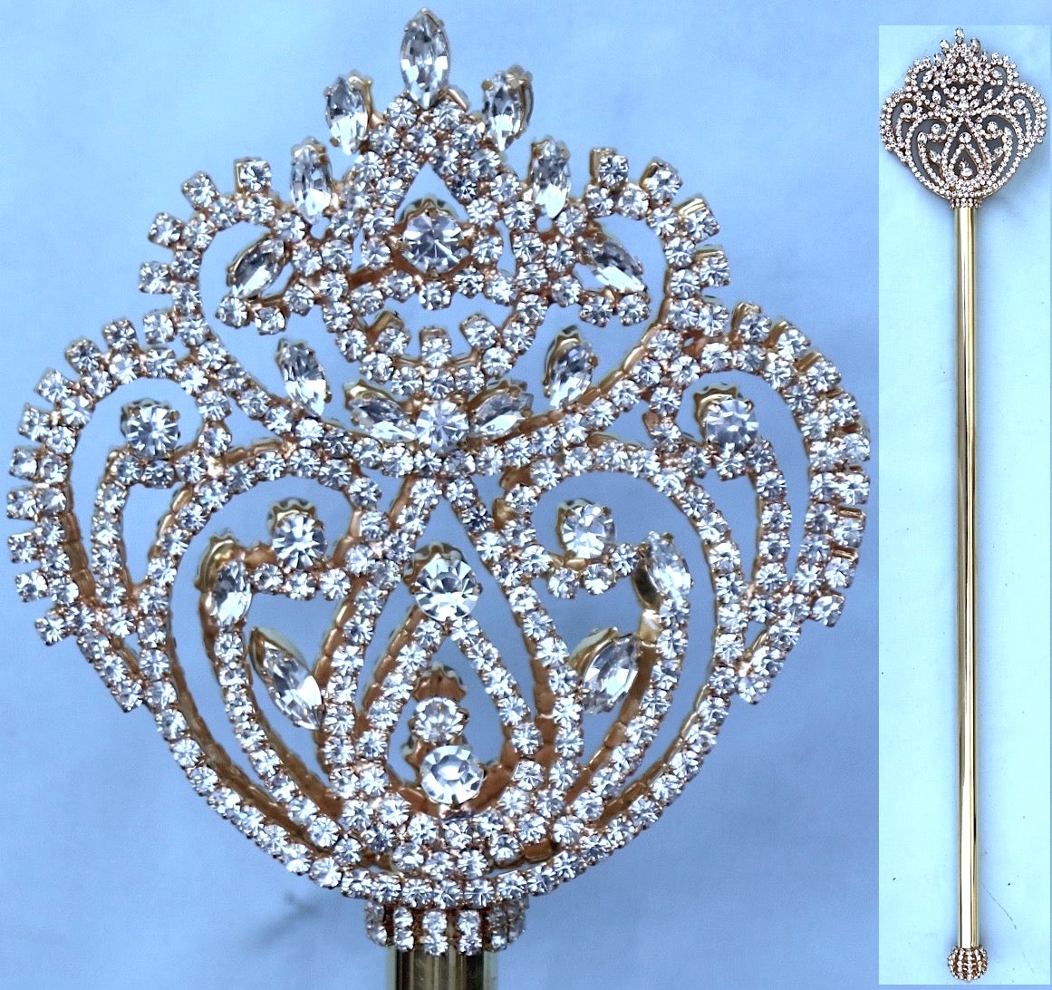 Imperial Rhinestone Gold Scepter – CrownDesigners