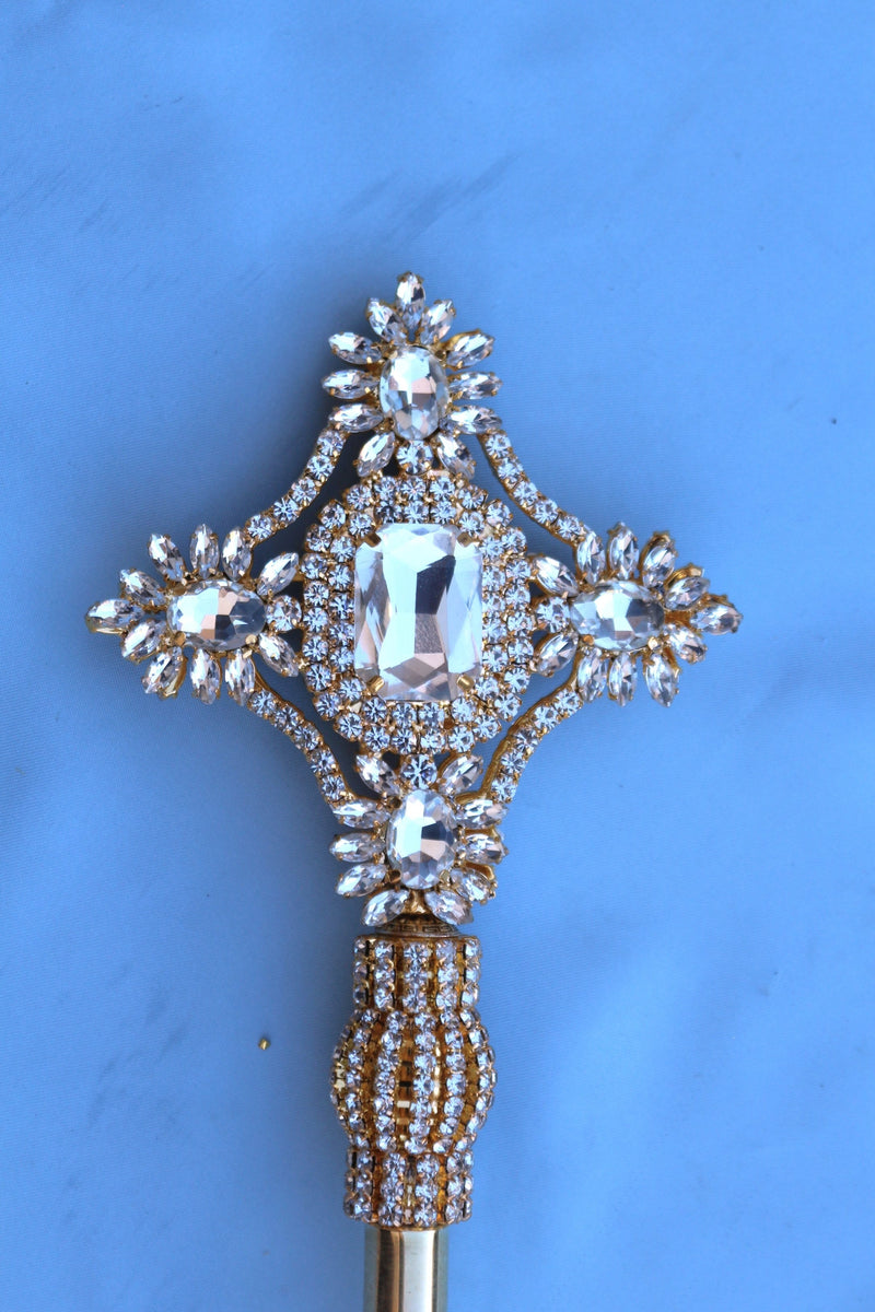 Imperial Rhinestone Gold Scepter – CrownDesigners