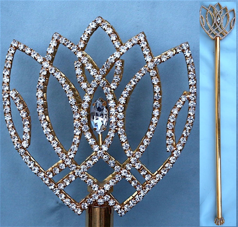 Imperial Rhinestone Gold Scepter – CrownDesigners