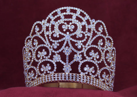 Products Adjustable Contoured Beauty Queen Rhinestone Gold Crown