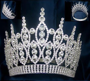 Queen of The 7 Seas RHINESTONE BEAUTY PAGEANT RHINESTONE ADJUSTABLE  SILVER - CrownDesigners