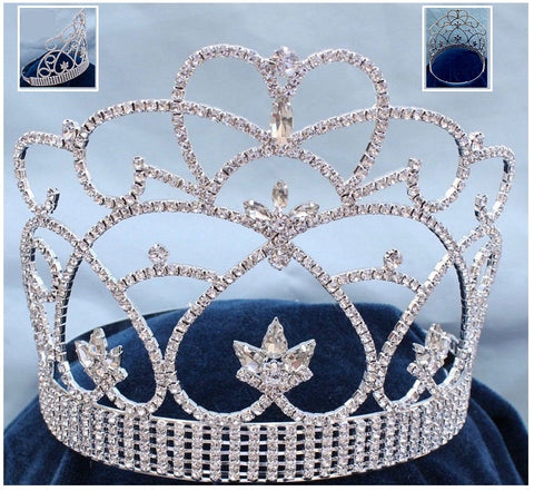 Princess Vienna Rhinestone Pageant Adjustable Crown Tiara