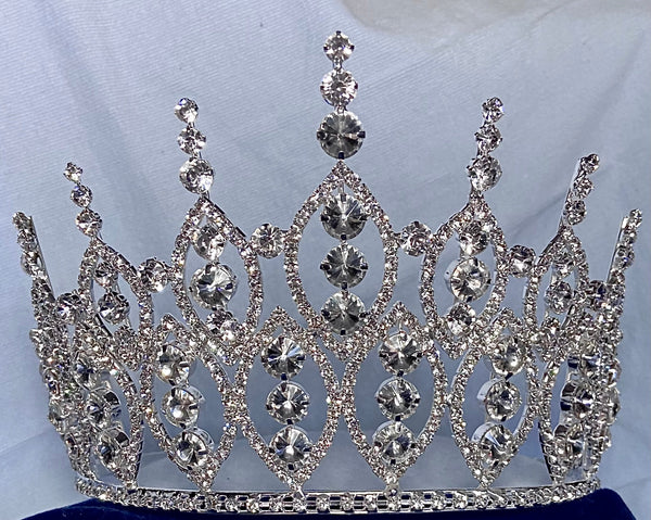 Queen of The 7 Seas Rhinestone Adjustable Crown Tiara