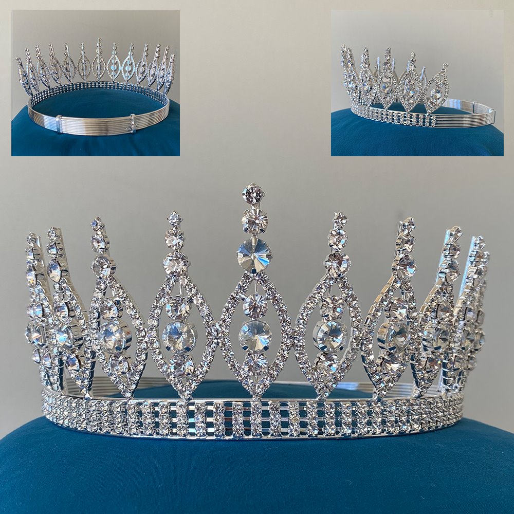 Queen of The Seven Seas Rhinestone Beauty Pageant Silver Crown