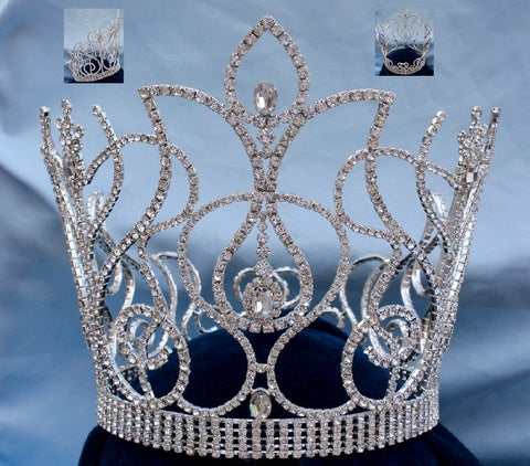 Queen of The Tropics Beauty Pageant Rhinestone Full Crown