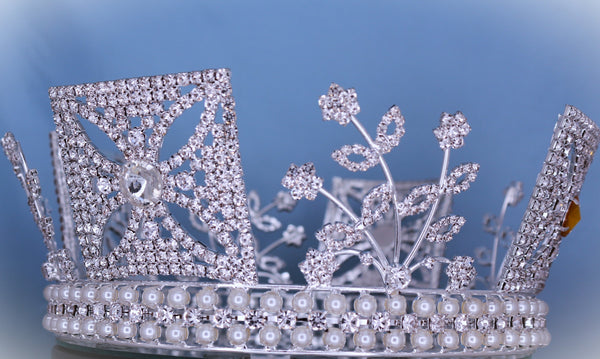Rhinestone King George IV State Diadem Crown Tiara (Unisex) MASCULINE/King/Crown,LARGE Queen