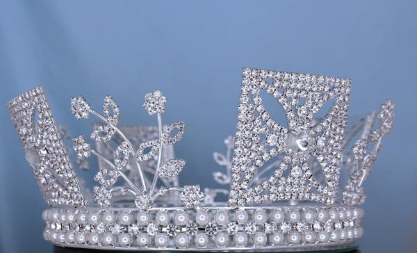 Rhinestone King George IV State Diadem Crown Tiara (Unisex) MASCULINE/King/Crown,LARGE Queen