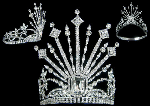 Russia Palace Imperial Rhinestone controured Silver crown