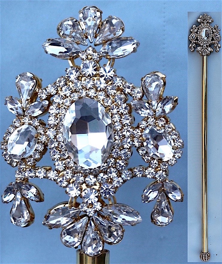 Russian Imperial Dynasty Palace Rhinestone Gold Scepter – CrownDesigners