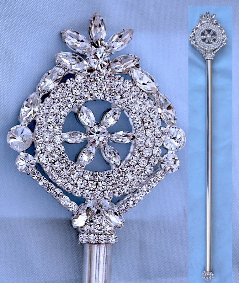 The Vanderbilt Dynasty Silver Rhinestone Scepter – CrownDesigners